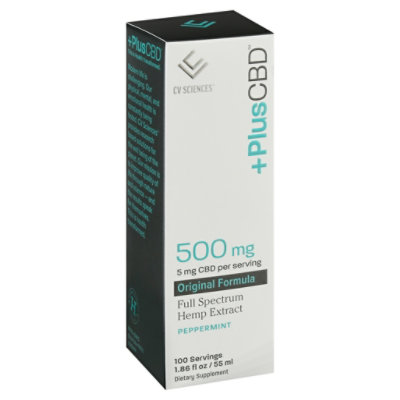 Pluscbd Original Liquid Peppermint 500mg - 1.86 OZ - Image 1