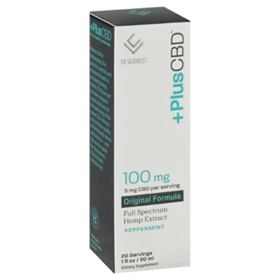 Pluscbd Original Liquid Peppermint 100mg - 1 OZ - Image 1