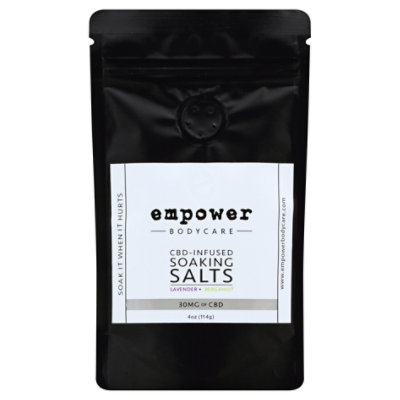 Empower Cbd 30mg Infused Soaking Salts Lav/bergamot - 4 OZ