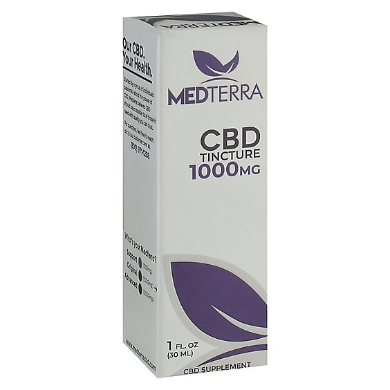 Medterra 1000mg Cbd Tincture With Mct Oil - 1 OZ