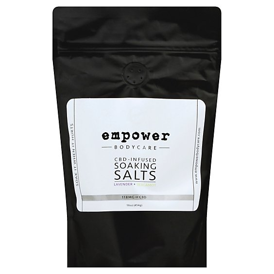 Empower Cbd 118mg Infused Soaking Salts Lav/bergamot - 16 OZ