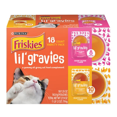 Purina Friskies Lil Gravies Variety Pack With Chicken Salmon