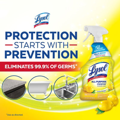 Lysol All Purpose Deodorizing Spray Lemon Breeze Cleaner Pack - 2-32 Oz - Image 6