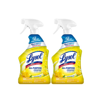 Lysol All Purpose Deodorizing Spray Lemon Breeze Cleaner Pack - 2-32 Oz - Image 3