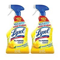 Lysol All Purpose Deodorizing Spray Lemon Breeze Cleaner Pack - 2-32 Oz - Image 1