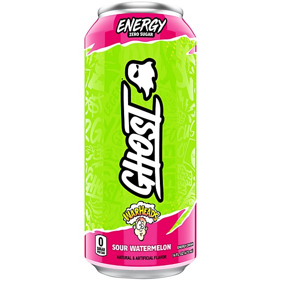 Ghost Warheads Sour Watermelon Energy Drink In Can - 16 Fl. Oz.