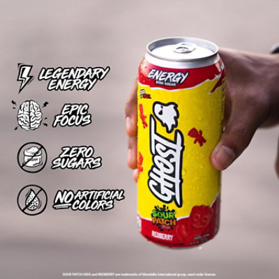Ghost Sour Patch Kids Redberry Energy Drink In Can - 16 Fl. Oz. - Image 5