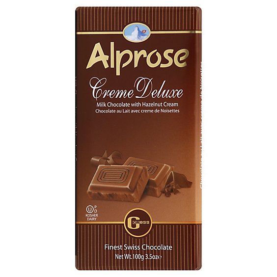 Alprose Choc Bars Cream Deluxe - 3.5 OZ