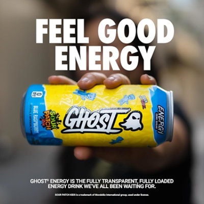 Ghost Sour Patch Kids Blue Raspberry Energy Drink In Can - 16 Fl. Oz. - Image 3