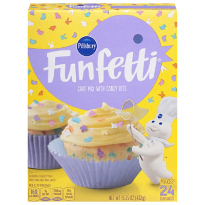 Pillsbury Strawberry Cake & Cupcake Mix – Boîte De 15,25 Oz – Morceaux De Bonbons – Date 4/2026