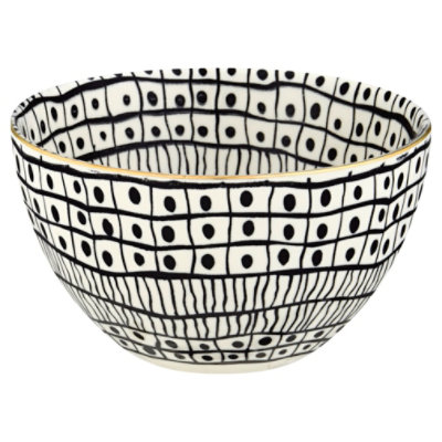 Cco Stoneware Bowl Black W Gold Electrop - 1 EA - Image 3