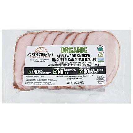 North Country Smokehouse Organic Applewood Smoked Uncured Canadian Bacon - 7 OZ - Image 3