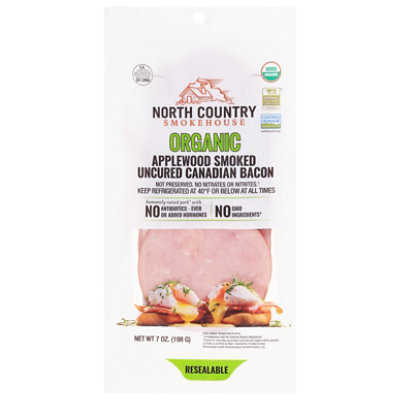 North Country Smokehouse Organic Applewood Smoked Uncured Canadian Bacon - 7 OZ - Image 3