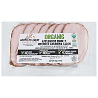 North Country Smokehouse Organic Applewood Smoked Uncured Canadian Bacon - 7 OZ - Image 1