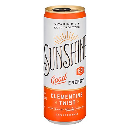 Sunshine Energy Drink Clementine - 12 FZ - Image 1