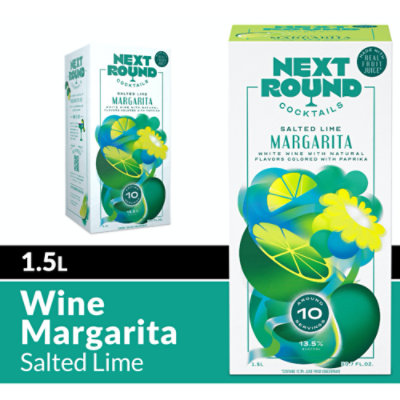 Next Round Cocktails Salted Lime Margarita White Wine Premixed Cocktail Box - 1.5 Liter