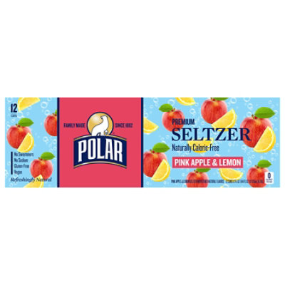 Polar Pink Apple & Lemon Seltzer 12pk - 12-12 FZ - Image 2