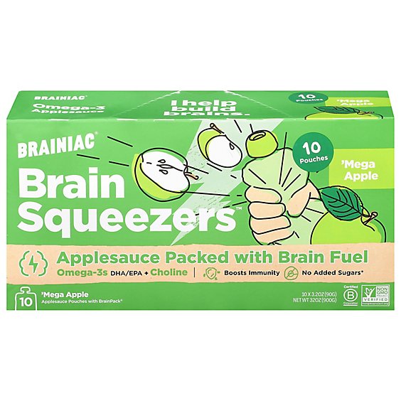 Brainiac Applesauce Kids 10p - 32 OZ