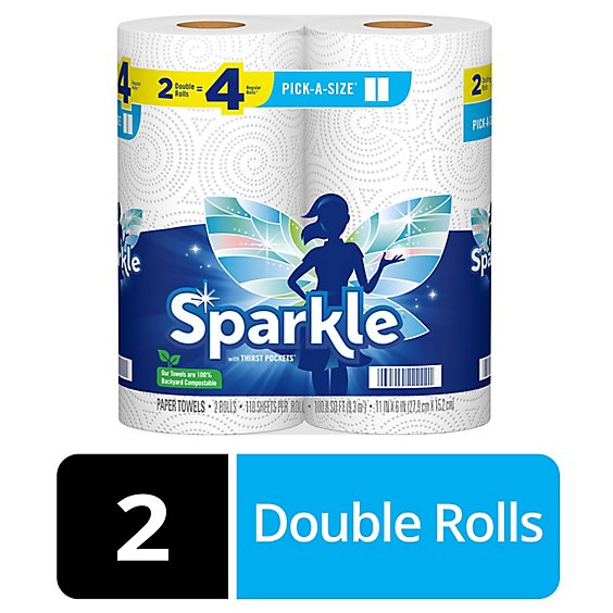 Sparkle Paper Towel Pk A Sz 2 Dbl Rolls - 220 CT