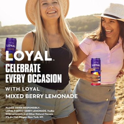 Loyal 9 Mixed Berry Lemonade Vodka Cocktail - 4-12 Fl. Oz. - Image 4
