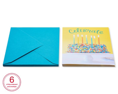 American Greetings Celebrate Cake Birthday Cards 6 Count - Each - Image 4