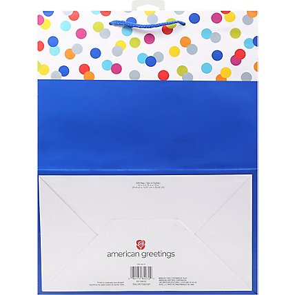 American Greetings Blue with Multicolor Cuff Large Gift Bag - Each - Image 4