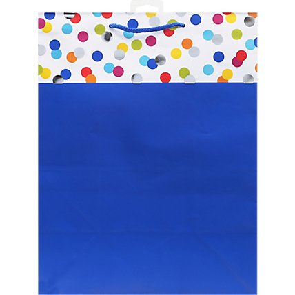 American Greetings Blue with Multicolor Cuff Large Gift Bag - Each - Image 2