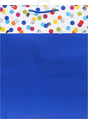 American Greetings Blue with Multicolor Cuff Large Gift Bag - Each - Image 2