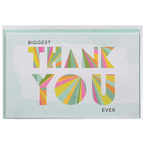 American Greetings Biggest Thank You Ever Thank You Card - Each