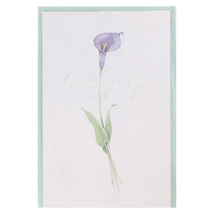 American Greetings Purple Lily Sympathy Card - Each - Image 3