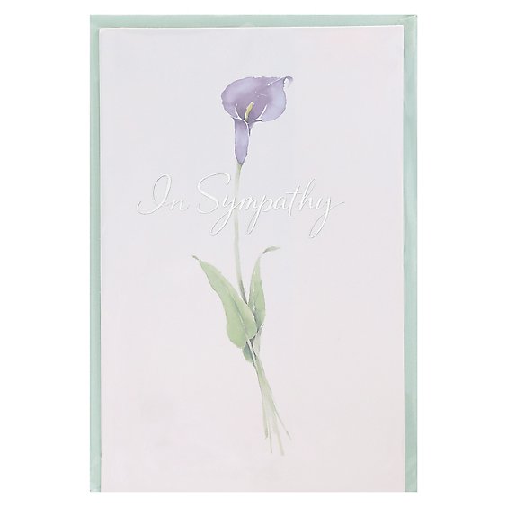 American Greetings Purple Lily Sympathy Card - Each