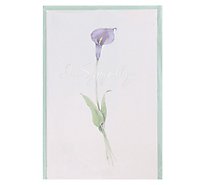 American Greetings Purple Lily Sympathy Card - Each