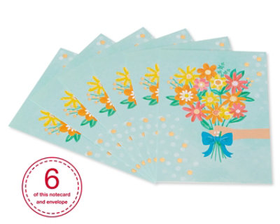 American Greetings Bouquet Thank You Cards 6 Count - Each