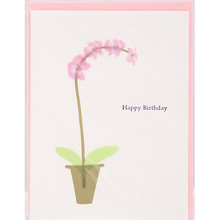 Papyrus Pink Orchid Birthday Card - Each - Image 2