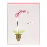 Papyrus Pink Orchid Birthday Card - Each - Image 1