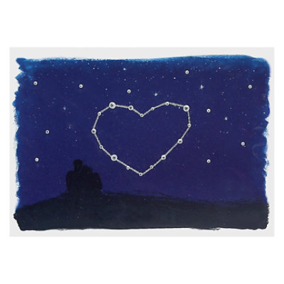 Papyrus Night Sky Heart Romantic Valentine's Day Card - Each - Image 3