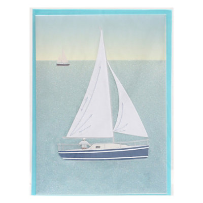 Papyrus Sailboat Birthday Card - Each