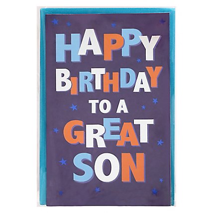 American Greetings Stacked Lettering Birthday Card for Son - Each - Image 3
