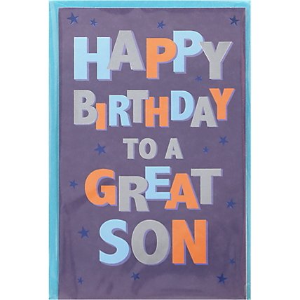 American Greetings Stacked Lettering Birthday Card for Son - Each - Image 2