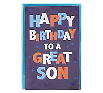 American Greetings Stacked Lettering Birthday Card for Son - Each