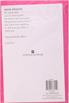 American Greetings Floral Birthday Card for Mom - Each - Image 4