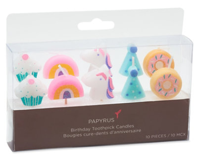 Papyrus Assorted Birthday Candles 10 Count - Each - Image 2