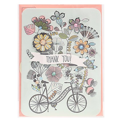 Papyrus Bicycle Thank You Card - Each - Image 1