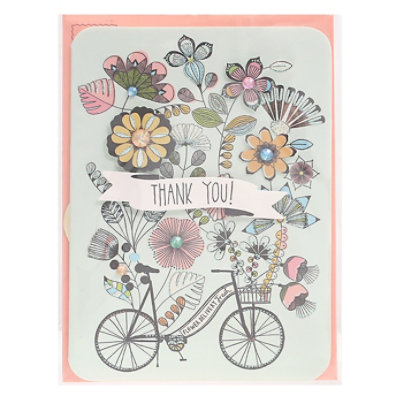 Papyrus Bicycle Thank You Card - Each