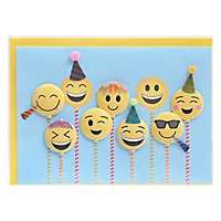 Papyrus Emoji Cake Pops Birthday Card - Each - Image 3