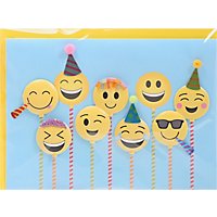 Papyrus Emoji Cake Pops Birthday Card - Each - Image 2
