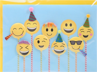 Papyrus Emoji Cake Pops Birthday Card - Each - Image 2