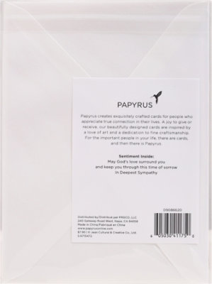 Papyrus Cross with Flowers Sympathy Card - Each - Image 4