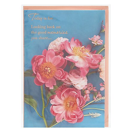 American Greetings Good Memories Floral Anniversary Card - Each - Image 3