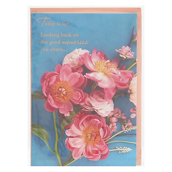 American Greetings Good Memories Floral Anniversary Card - Each